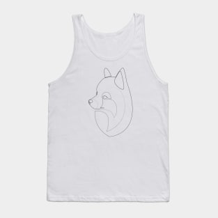 Pomeranian Spitz - one line drawing Tank Top